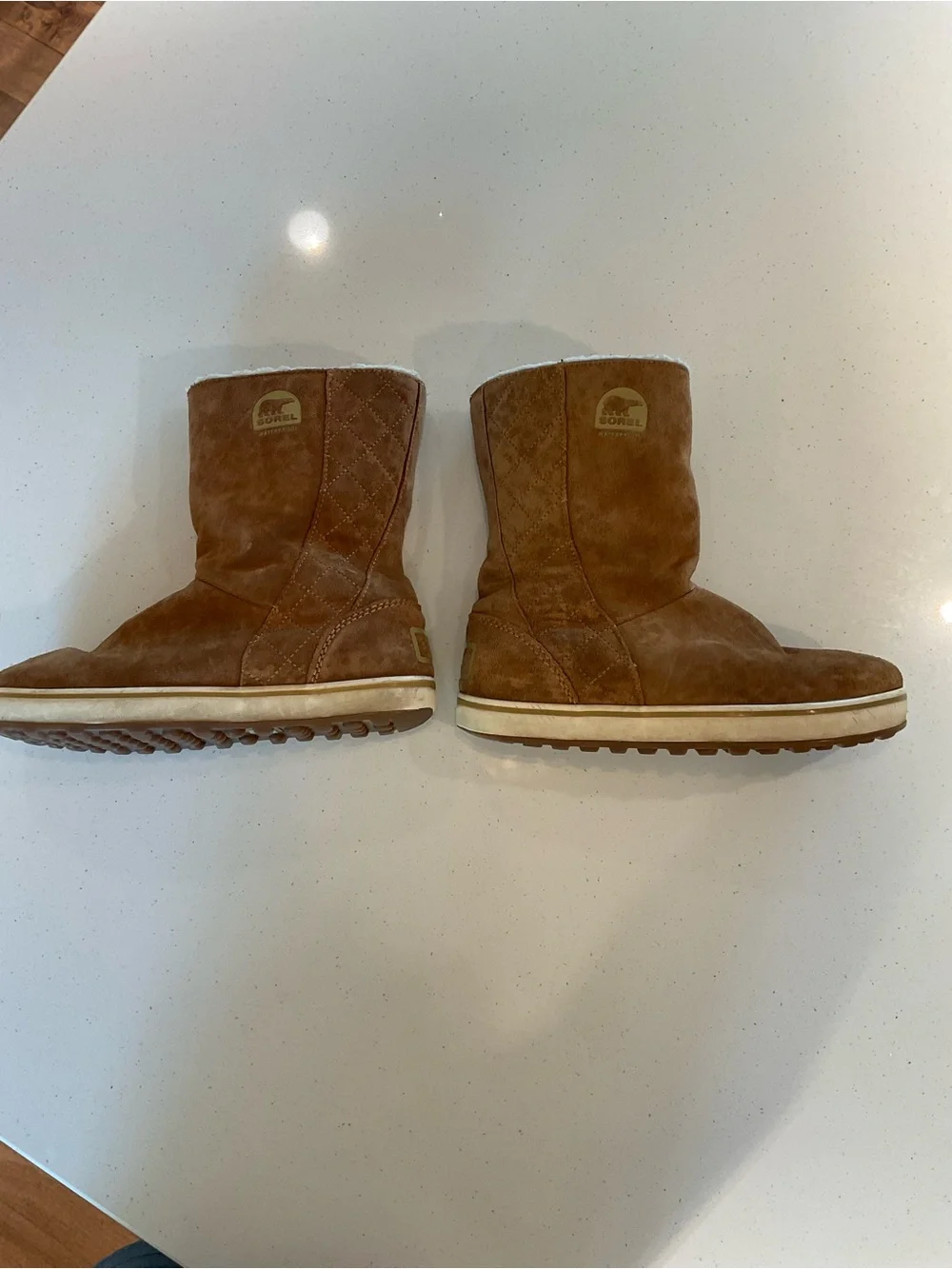 Sorel Suede Pull-On Boots, 7.5, GUC